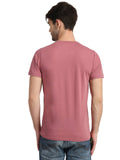 Men's Pink Self Design Knitted T-Shirt