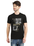 Men's Graphic Printed Round Neck T-Shirt Seventy7