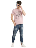 Men's Graphic Printed Round Neck T-Shirt