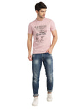 Men's Graphic Printed Round Neck T-Shirt
