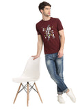 Men's Digital Printed Round Neck half T-Shirt