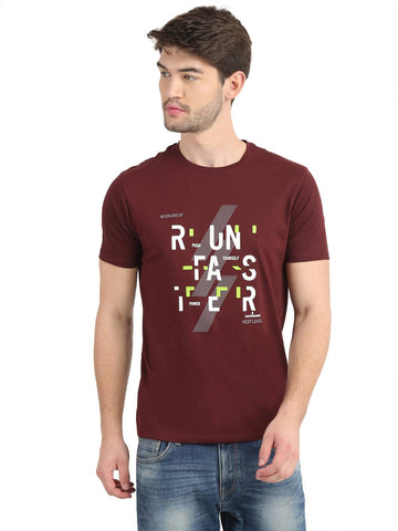 Men's Digital Printed Round Neck half T-Shirt