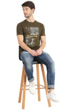 Men's Graphic Printed Round Neck T-Shirt