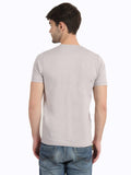 Men's Grey Self Design Knitted T-Shirt