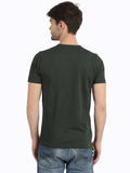 Men's Green Self Design Knitted T-Shirt