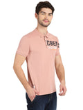 Men's Pink Digital Printed Polo T-Shirt