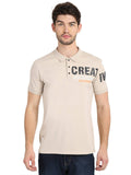 Men's Off-White Digital Printed Polo T-Shirt