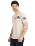 Men's Off-White Digital Printed Polo T-Shirt