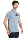Men's Sky Blue Digital Printed Polo T-Shirt