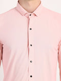 Men Solid Pink Slim Fit Shirt Colvynharris Jeans