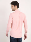 Men Solid Pink Slim Fit Shirt