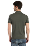 Men's Green Digital Printed Polo T-Shirt