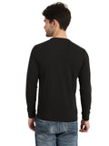 Men's Black Full Sleeve Textured T-Shirt