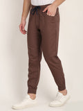 Brown Dobby Joggers