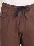 Brown Dobby Joggers