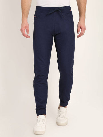 Blue Dobby Joggers
