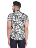 COLVYNHARRIS JEANS Men White and Black Floral Printed Reversible Casual Shirt