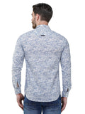 COLVYNHARRIS JEANS Men Casualwear Full Sleeve Slim Fit Grey Floral Print Shirt