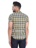 COLVYNHARRIS JEANS Men Yellow Reversible Chekered Casual Shirt