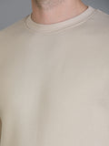 Colvyn Harris Cotton Fleece Crew Neck Forested Almond Sweatshirt for Men