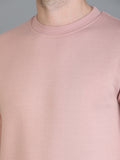 Colvyn Harris Cotton Fleece Crew Neck Peach Shade Sweatshirt for Men