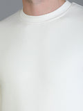 Colvyn Harris Cotton Fleece Crew Neck White Sweatshirt for Men