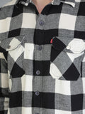 Colvyn Harris Slim Fit Black & White Check Shirt for Men with Pocket