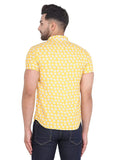 COLVYNHARRIS JEANS Men Yellow Reversible Floral Printed Casual Shirt