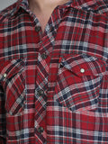 Colvyn Harris Slim Fit Red & Navy Blue Shirt for Men with Pocket