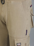 Colvyn Harris Regular Fit Multi-Pockets Beige Cargo Pant for Men