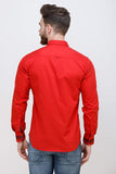 COLVYNHARRIS JEANS Men casualwear Full Sleeve Shirt Collar Luxury Red Shirt
