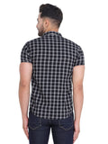 COLVYNHARRIS JEANS Men Black & White Reversible Chekered Casual Shirt