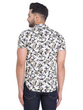 COLVYNHARRIS JEANS Men White Reversible Floral Printed Casual Shirt