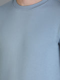 Colvyn Harris Cotton Fleece Crew Neck Dust Blue Sweatshirt for Men