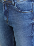 Colvyn Harris Regular Fit Mid Rise Cotton Flat Knit Bata Wash Jeans for Men