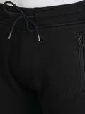 Colvyn Harris Regular Fit Solid Black Track Pant for Men