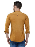 COLVYNHARRIS JEANS Men Casualwear Full Sleeve Slim Fit Mustard Shirt