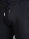 Colvyn Harris Regular Fit Solid Navy Blue Track Pant for Men