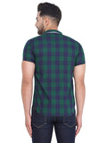 COLVYNHARRIS JEANS Men Dark Green and Navy Reversible Chekered Casual Shirt