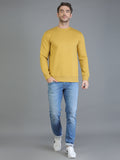 Colvyn Harris Cotton Fleece Crew Neck English Mustard Sweatshirt for Men