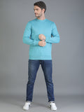 Colvyn Harris Cotton Fleece Crew Neck Marine Blue Sweatshirt for Men