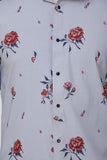 COLVYNHARRIS JEANS Men casualwear Full Sleeve Slim Fit Shirt Collar Floral Print Grey Luxury Shirt