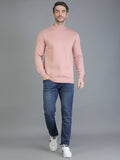 Colvyn Harris Cotton Fleece Crew Neck Peach Shade Sweatshirt for Men