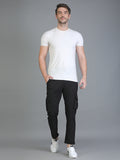 Colvyn Harris Regular Fit Multi-Pockets Black Cargo Pant for Men