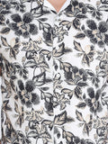 COLVYNHARRIS JEANS Men White and Black Floral Printed Reversible Casual Shirt