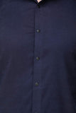 COLVYNHARRIS JEANS Men Casualwear Full Sleeve Slim Fit Shirt Collar Navy Blue Luxury Shirt