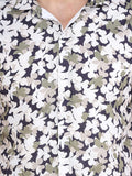 COLVYNHARRIS JEANS Men White Reversible Floral Printed Casual Shirt