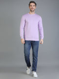 Colvyn Harris Cotton Fleece Crew Neck Orchid Mist Sweatshirt for Men