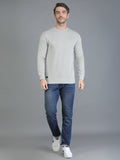 Colvyn Harris Cotton Fleece Crew Neck Cement Grey Sweatshirt for Men