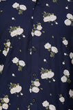 COLVYNHARRIS JEANS Men Casualwear Full Sleeve Slim Fit Shirt Collar Floral Print Navy Blue Luxury Shirt
